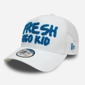 NEW ERA x FRESH EGO KID WHITE & BLUE MESH TRUCKER